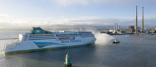 Irish Ferries' WB Yeats vessel pulls into port