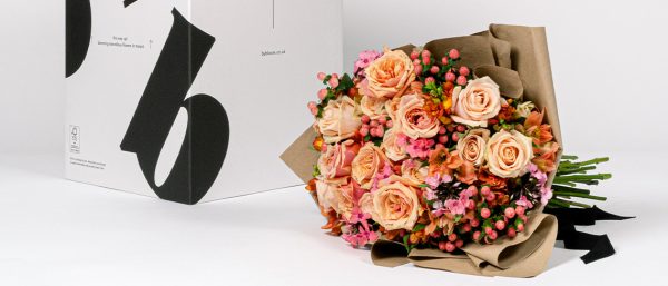 A bouquet and stylish packaging from Bloom by Larry Walshe