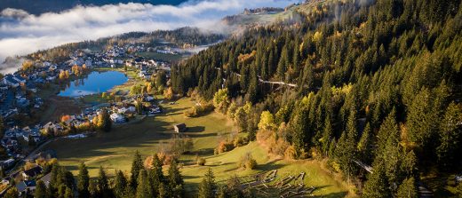 An image of a Swiss valley at Laax.