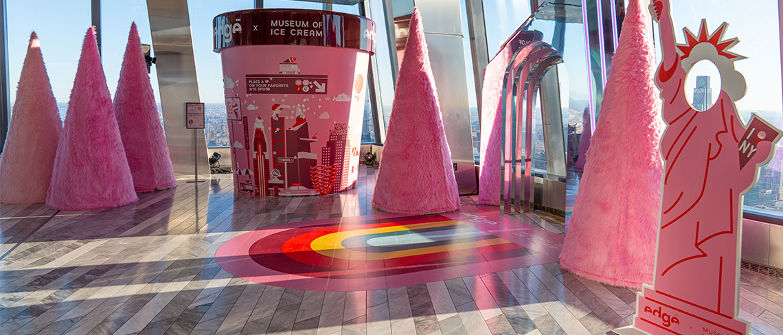 Edge at Hudson Yards Partners with Museum of Ice Cream for Pinkmas Holiday Experience RoosterPR